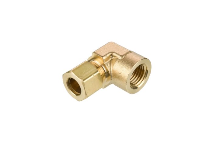 Parker Brass, FNPT Compression, 90 ELB, 1/4"